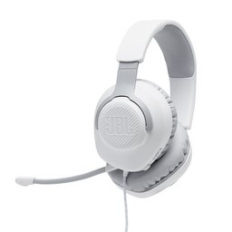 6066. جي بي ال سماعة ألعاب سلكية Quantum 100 ابيض 6066. JBL Quantum 100 Wired Gaming Headset White