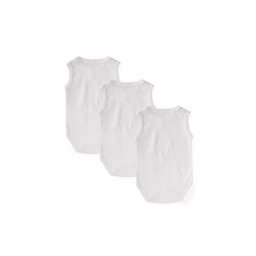 طقم بودي سوت أطفال بدون أكمام (3 قطع) - أبيض Sleeveless Baby Bodysuit Set (3-Pack) - White