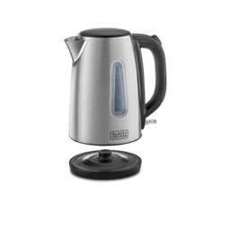 غلاية من بلاك+ديكر JC450-B5 من الستانلس ستيل باللون الفضي والاسود Black&Decker JC450-B5 STAINLESS STEEL KETTLE silver/black
