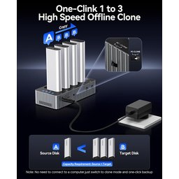 محطة ربط هاردات ORICO IT48N-C 4-Bay M.2 NVME Docking Station with Clone Function ORICO IT48N-C 4-Bay M.2 NVME Docking Station with Clone Function