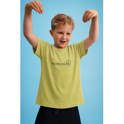 تي شيرت أطفال بطبعة شعار - ليموني Kids' Slogan Print T-Shirt - Lime