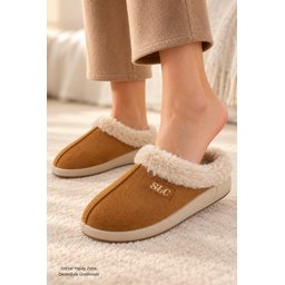 Muggo BLADE شبشب نسائي شتوي مبطن بالفرو مريح - توبا Muggo BLADE Women's Winter Fur-Lined Comfortable Home Slippers - Taba