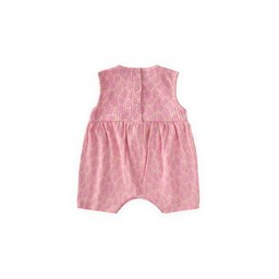 سالوبيت أطفال بناتي منقوش - وردي فاتح (0-3 سنوات) Patterned Baby Girl Jumpsuit - Powder Pink (0-3 Years)