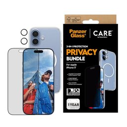 حزمة حماية فاخرة ثلاثية (3-في-1) بفلتر خصوصية للايفون 17 CARE by PanzerGlass® 3-in-1 Flagship Privacy Bundle iPhone 17