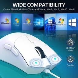 ماوس ألعاب أتاك شارك R1 فائق الخفة، لاسلكي ثلاثي الاتصال وقابل للشحن ATTACK SHARK R1 Tri-Mode Ultra-Lightweight Wireless Gaming Mouse