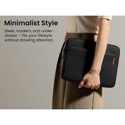 تومتوك – جراب لابتوب Light-A18 قياس 14 انج باللون الأسود Tomtoc Light-A18 Laptop Sleeve Black 14 inch (حقيبة لابتوب)
