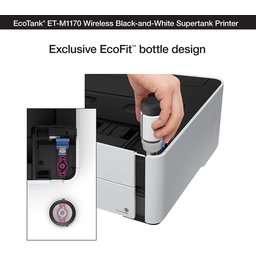 طابعة إبسون إيكوتانك ET-M1170 أحادية اللون لاسلكية بخزان حبر Epson EcoTank ET-M1170 Wireless Monochrome Supertank Printer
