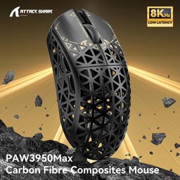 ماوس ألعاب لاسلكي أتاك شارك R5 ألترا من ألياف الكربون ATTACK SHARK R5 Ultra Carbon Fiber Wireless 8K Gaming Mouse