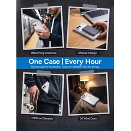 كفر بريف جارد شفاف ماج سيف وقابل للطي لهاتف أيفون ديو مع حماية من السقوط 15 قدم BRAVE GUARD Clear Magnetic Shockproof Case for iPhone Duo (15FT Drop Protection)