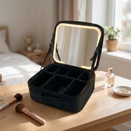حقيبة مكياج مع مرآة وانارة Makeup Bag with Lighted Mirror