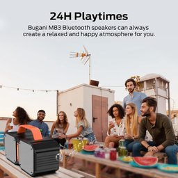- أسود مكبر صوت بلوتوث محمول BUGANi M83 بوغاني BUGANI M83 Portable Bluetooth Speaker