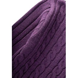 كنزة أطفال محبوكة بنفسجية - 1-8 سنوات Kids' Cable Knit Sweater - Purple, 1-8 Years