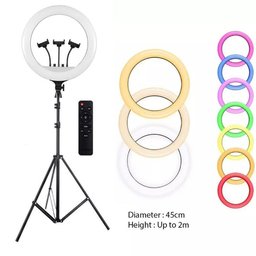 حلقة الإضاءة الذكية MJ45 – طيف الألوان الاحترافي AuraGlow MJ45 – Professional RGB Soft Ring Light