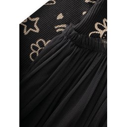 فستان بناتي أسود بتصميم منقوش مع طبقة تول (1-6 سنوات) Girls' Patterned Tulle Dress 1-6 Years - Black