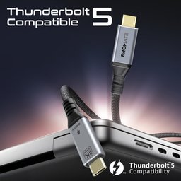 كابل بروميت يو اس بي 4 فائق السرعة 80 جيجابت في الثانية مع دعم طاقة 240 واط - 1.2 متر Promate PowerBolt5-80G High-Speed 80Gbps USB4™ Cable with 240W PD (1.2M)