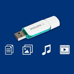 فلاش ميموري فيليبس سنو Snow بسعة 8GB وواجهة USB 2.0 باللون الأبيض والأخضر مع غطاء حماية ومؤشر LED Philips Snow USB Flash Drive 8GB USB 2.0 – Spring Green