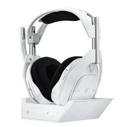 سماعة ألعاب لوجيتك جي أسترو A50 X لايت سبيد اللاسلكية مع قاعدة شحن (أبيض) Logitech G Astro A50 X LIGHTSPEED Wireless Gaming Headset + Base Station – White