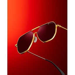 نظارات طلاء ذهب عيار 18-C100 18 Gold Plated-C-100
