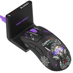 ماوس الألعاب اللاسلكي A4Tech Bloody R73 Ultra Duo إصدار Cypher Ghost المحدود مع قاعدة شحن A4Tech Bloody R73 Ultra Duo Wireless Mouse (Cypher Ghost Limited Edition)