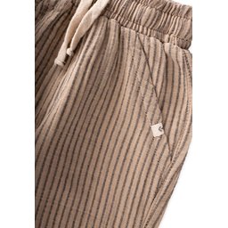 بنطلون شالوار موسلين للأطفال 1-6 سنوات - مخطط رفيع لون فيزون Muslin Harem Pants for Kids 1-6 Years - Thin Striped Vizon