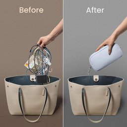 تومتوك - حقيبة ملحقات إلكترونية Light-T12 سعة 1 لتر - ازرق فاتح Tomtoc Light-T12 Electronic Accessory Pouch 1L Light Blue
