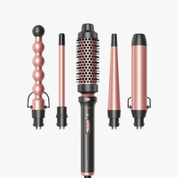 طقم فير وتجعيد الشعر ويفي توك الاحترافي 5 في 1 Wavytalk Heatwave Pro 5-in-1 Curling Wand Set