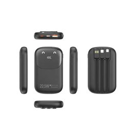 باور بانك من Miccell P16B مع 3 كيبلات مدمجة Miccell P16B Power Bank with 3 Built-in Cables