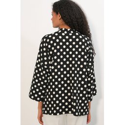 كيمونو نسائي منسوج منقط 5996 - أسود Women's Knitted Polka Dot Kimono 5996 - Black