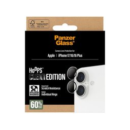 واقي عدسات الكاميرا بحلقات فضية لامعة للاي فون 17 Transparent Lens Protector - Rings