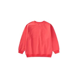 سويت شيرت شتوي بناتي مطبوع من 8-12 سنة - مرجاني Printed Girls' Winter Sweatshirt 8-12 Years - Coral
