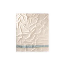 بطانية أطفال بنمط سلة وشرائط 85x100 سم - نعناع طبيعي Baby Blanket with Woven Pattern & Stripes 85x100 cm - Natural Mint