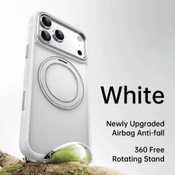 كفر آيفون 18 برو ماكس أكريليك ثلجي مع ماك سيف ومسند دوّار وميزة التحكم بالكاميرا iPhone 18 Pro Max Frosted Acrylic Case with MagSafe 360° Rotating