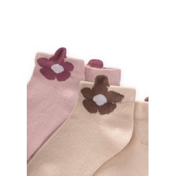 جوارب باتيك ثلاثية الأبعاد مزدوجة للأطفال 5-12 سنة - رملي، بودرة Dual 3D Patik Socks for Kids 5-12 Years - Sand, Powder