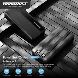 RR PowerLink 20 Neo 20000mAh 22.5W Power Bank Black (شاحن طوارئ) RR PowerLink 20 Neo 20000mAh 22.5W Power Bank Black