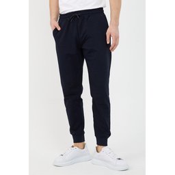 بنطلون رياضي رجالي كحلي بجيب، قصة عادية ومريحة Men's Navy Blue Jogger Pants with Pockets, Standard Fit, Comfortable