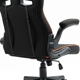 كرسي ألعاب بورودو جيمينج مريح وقابل للتعديل (باللون الأسود والبرتقالي) Porodo Gaming Chair with Fabric Covered Cushion and Class 3 Gas Lift