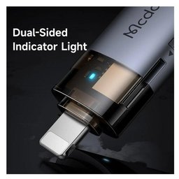 محول نقل USB-A إلى Lightning 2 في 1 مع قارئ بطاقة TF مدمج مع حبل ( توصيلة ) MC 2-in-1 USB-A to Lightning Transfer Adapter Built-in TF Card Reader with Lanyard