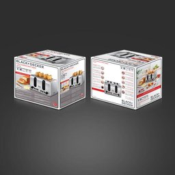 محمصة من بلاك+ديكر ET444-B5 سعة 4 شرائح 2100 واط من الستانلس ستيل Black&Decker ET444-B5 4 SLICE TOASTER 2100W Stainless steel