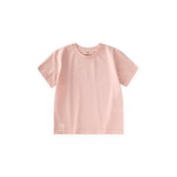 تي شيرت أطفال بتفاصيل ملصق - وردي فاتح (2-10 سنوات) Kids' T-Shirt with Label Detail - Powder Pink (2-10 Years)
