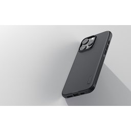 حافظة نيلكن Super Frosted Shield لـهاتف ايفون 16 برو ماكس - اسود Nillkin Super Frosted Shield Pro for Apple iPhone 16 Pro Max (Without Logo cutout) - Black