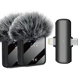 ميكروفون لافاليير لاسلكي مزدوج F15-2 Dual Wireless Lavalier Microphone