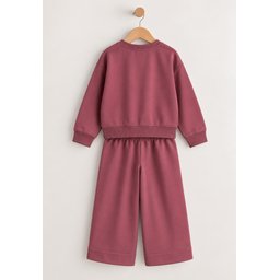طقم سويت شيرت للأطفال 8-12 سنة - وردي عتيق Kids' Sweatshirt Set 8-12 Years - Antique Pink