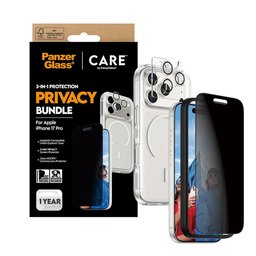 حزمة حماية فاخرة ثلاثية (3-في-1) بفلتر خصوصية للايفون 17 برو CARE by PanzerGlass® 3-in-1 Flagship Privacy Bundle iPhone 17 Pro