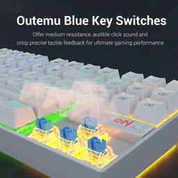 كيبورد ريد دراغون كيمارا K552P أبيض Redragon Kumara K552P White RGB Mechanical Gaming Keyboard