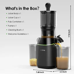 عصارة بطيئة من أورايمو، المملكة المتحدة، OMJ-501A، رمادي غرافيتي DSAFR Oraimo Slow Juicer UK OMJ-501A Graphite Grey DSAFR