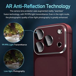 حماية عدسات كاميرا آيفون 18 برو ماكس - شفاف iPhone 18 Pro Max 3D Clear Camera Lens Protector