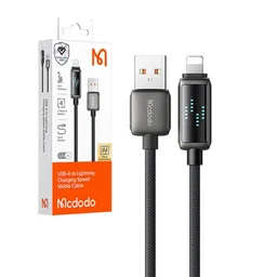 كابل بيانات USB-A إلى Lightning بشاشة LED MC بطول 1.2 متر كابل بيانات USB-A إلى Lightning بشاشة LED MC بطول 1.2 متر