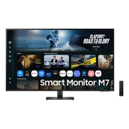 شاشة سامسونج الذكية ام 7 قياس 43 بوصة 4K - Samsung Smart M7 LS43FM702UMXUE Samsung Smart Monitor M7 43" 4K UHD VA Monitor - LS43FM702UMXUE