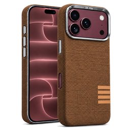 حافظة آيفون 18 برو ماكس من قماش اللينن مع ماك سيف iPhone 18 Pro Max Premium Linen Case with MagSafe