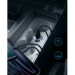 انكر - شاحن سيارة 323 بقوة شحن 52.5 واط - اسود Anker 323 Car Charger 52.5W Black